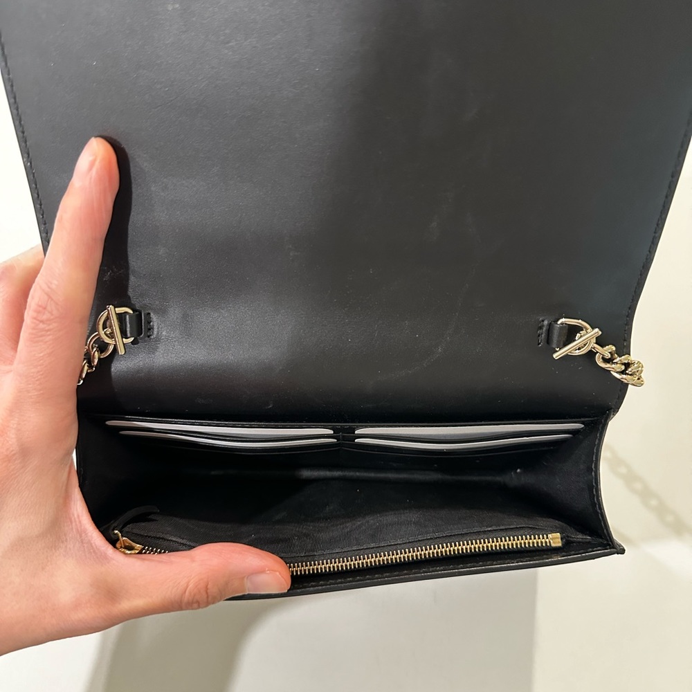 Gucci wallet on chain signature guccissima black and gold - Picture 5 of 10